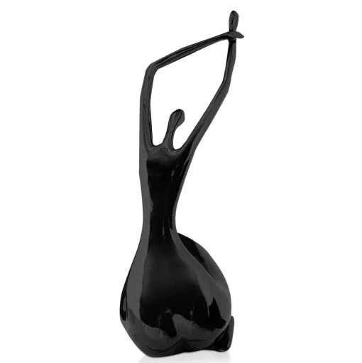 Awakened Grace 54cm Black Resin Indoor Sculpture