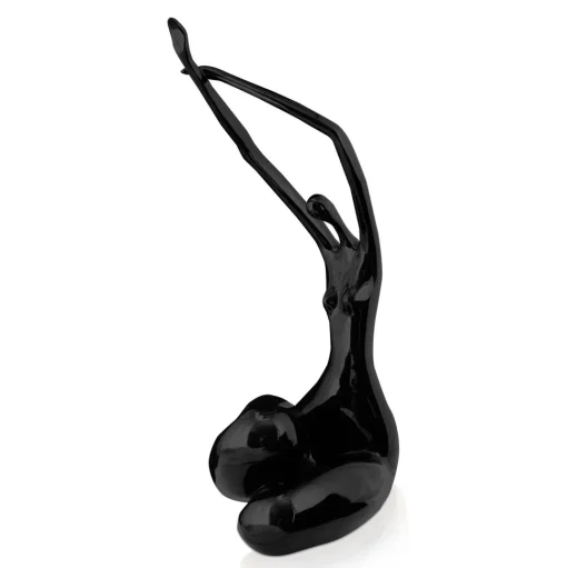 Awakened Grace 54cm Black Resin Indoor Sculpture