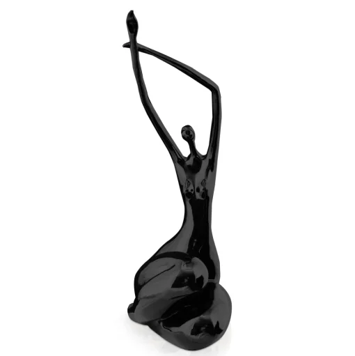 Awakened Grace 54cm Black Resin Indoor Sculpture