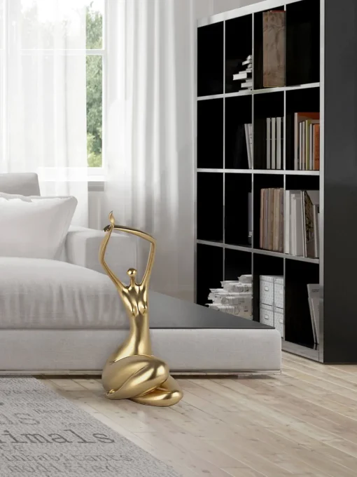 Awakened Grace 54cm Gold Resin Indoor Sculpture