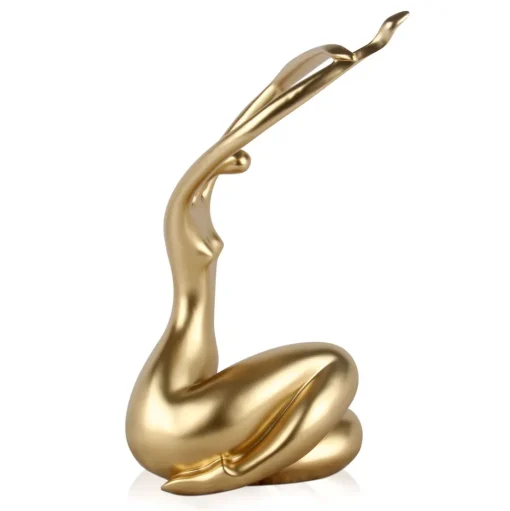 Awakened Grace 54cm Gold Resin Indoor Sculpture