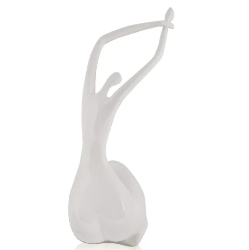 Awakened Grace 54cm White Resin Indoor Sculpture