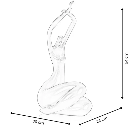 Awakened Grace 54cm White Resin Indoor Sculpture