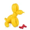 Balloon Dog & Bone 28cm Yellow Resin Indoor Sculpture