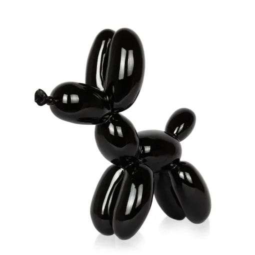 Balloon Dog 27cm Black Resin Indoor Sculpture