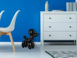 Balloon Dog 46cm Black Resin Indoor Sculpture
