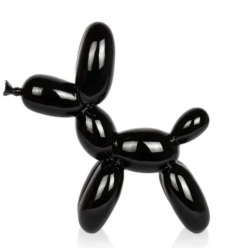 Balloon Dog 27cm Black Resin Indoor Sculpture