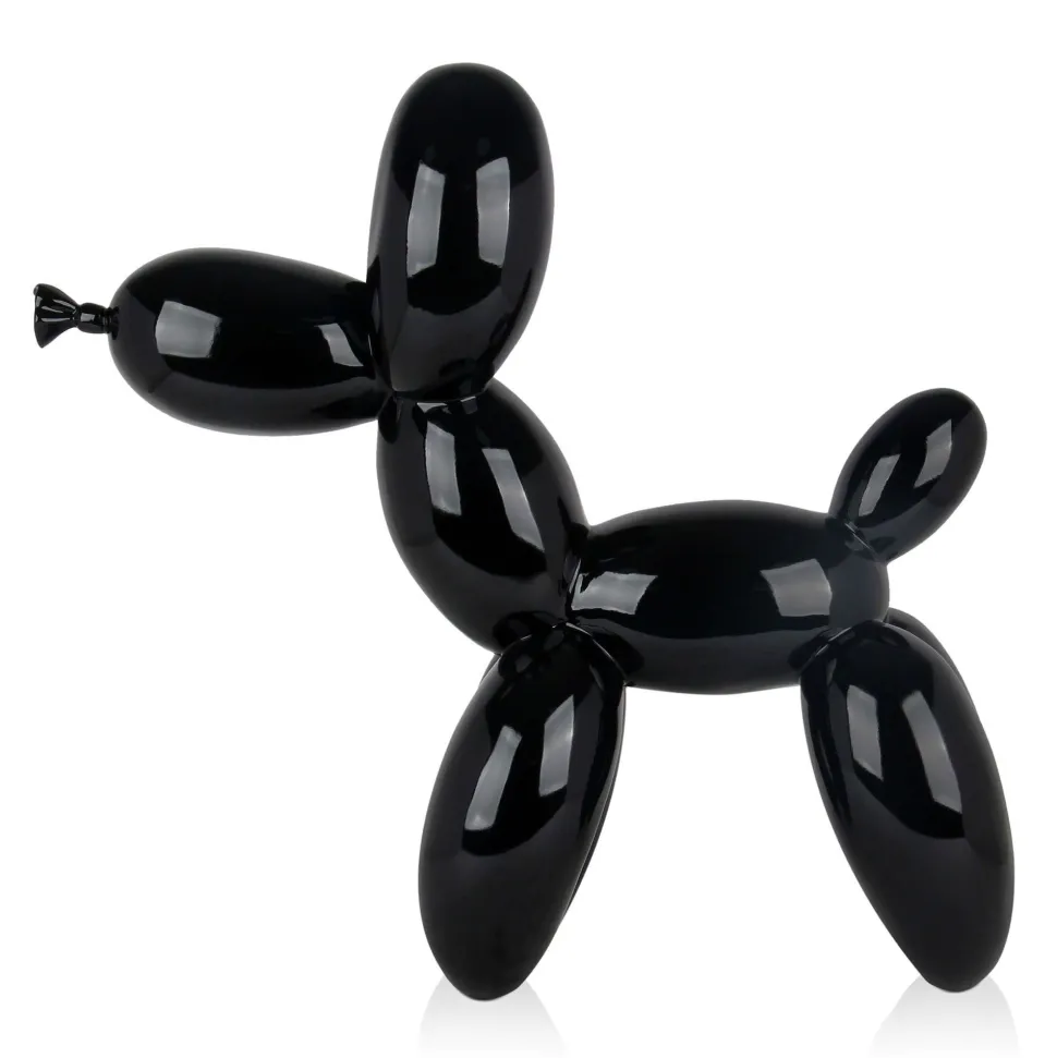 Balloon Dog 62cm Black Resin Indoor Sculpture