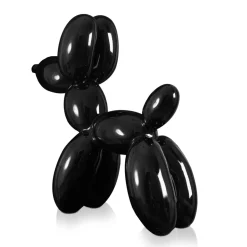 Balloon Dog 46cm Black Resin Indoor Sculpture