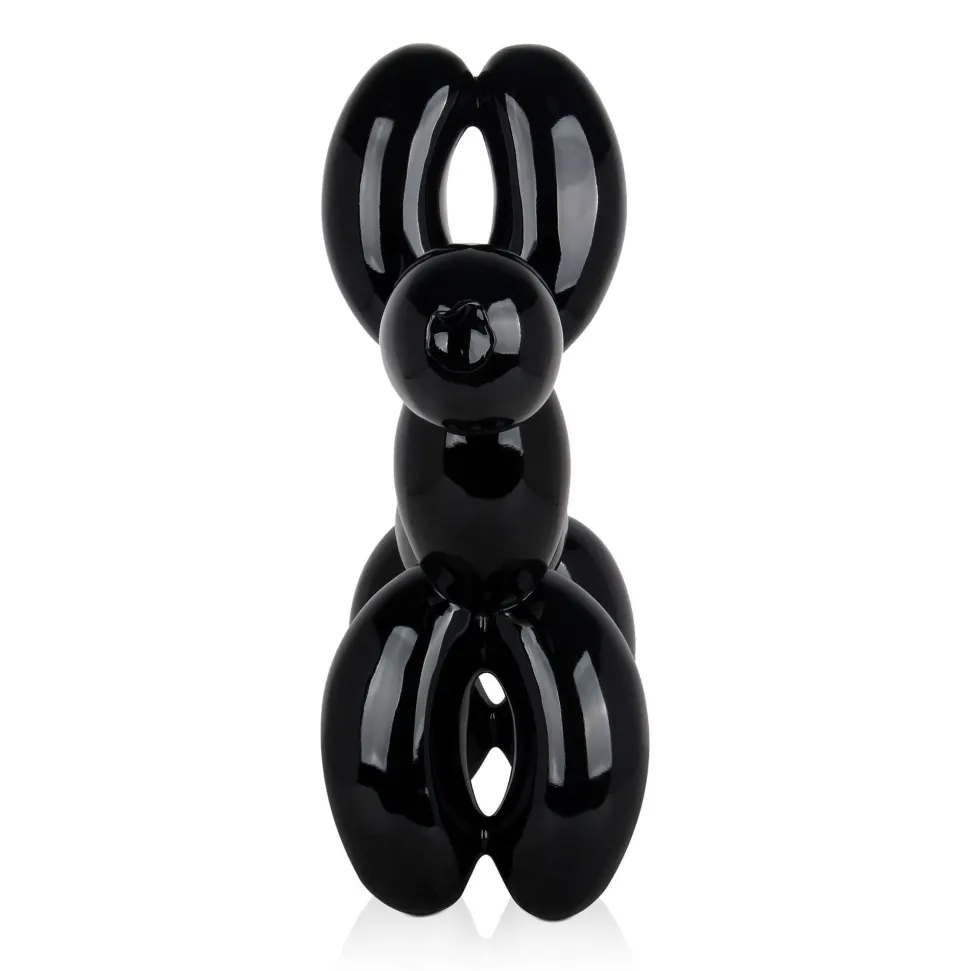 Balloon Dog 62cm Black Resin Indoor Sculpture