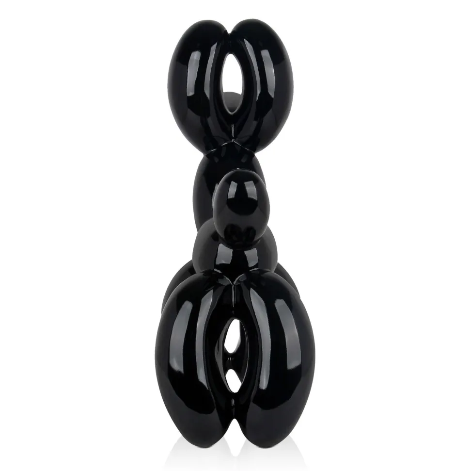 Balloon Dog 62cm Black Resin Indoor Sculpture