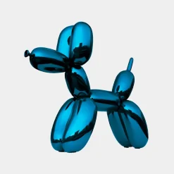 Balloon Dog 80cm Blue Metal Garden Sculpture