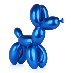 Balloon Dog 62cm Blue Resin Indoor Sculpture