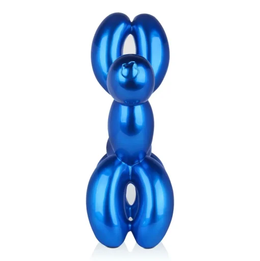 Balloon Dog 62cm Blue Resin Indoor Sculpture