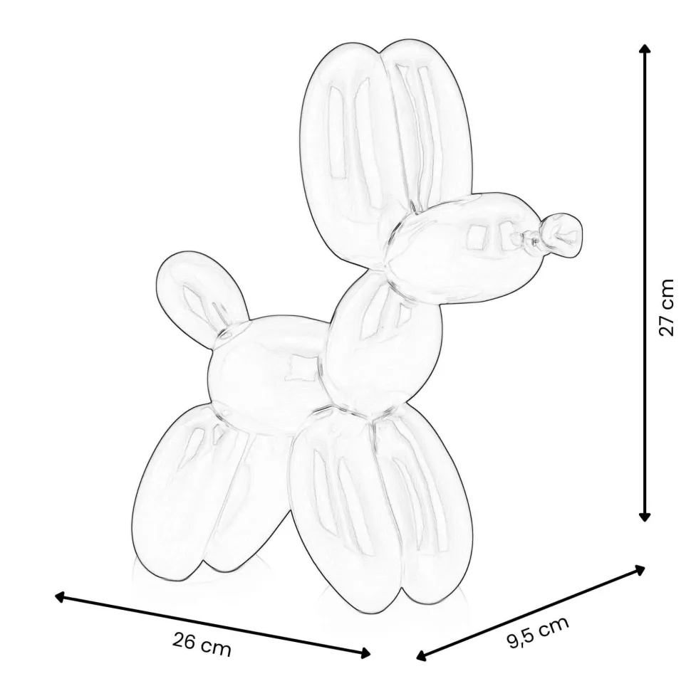 Balloon Dog 27cm Blue Resin Indoor Sculpture