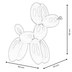 Balloon Dog 62cm Blue Resin Indoor Sculpture