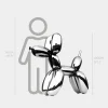 Balloon Dog 100cm Chrome Fibreglass Indoor Sculpture