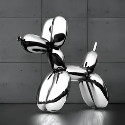 Balloon Dog 100cm Chrome Fibreglass Indoor Sculpture