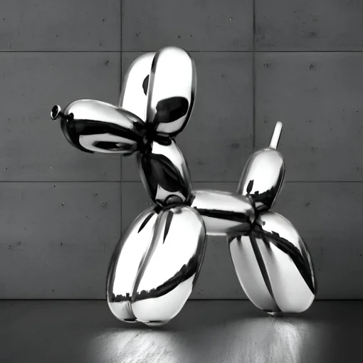 Balloon Dog 100cm Chrome Fibreglass Indoor Sculpture