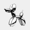 Balloon Dog 80cm Chrome Metal Garden Sculpture