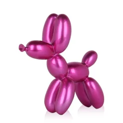 Balloon Dog 27cm Fuchsia Resin Indoor Sculpture