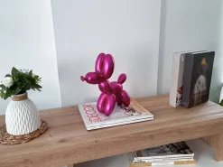 Balloon Dog 27cm Fuchsia Resin Indoor Sculpture