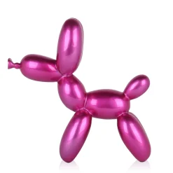 Balloon Dog 27cm Fuchsia Resin Indoor Sculpture