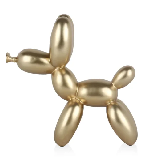 Balloon Dog 27cm Gold Resin Indoor Sculpture