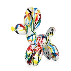 Balloon Dog 27cm Multicoloured Resin Indoor Sculpture
