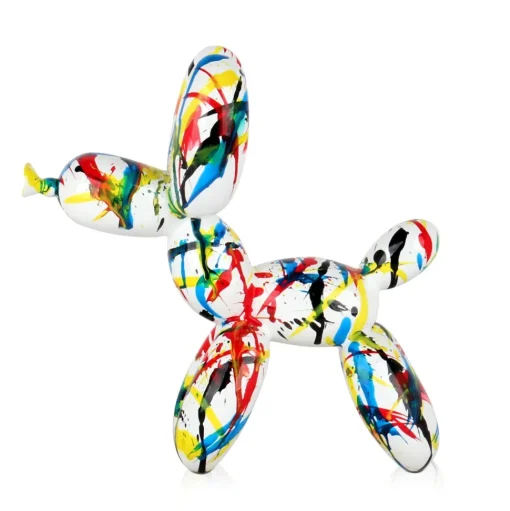 Balloon Dog 27cm Multicoloured Resin Indoor Sculpture