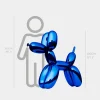 Balloon Dog 100cm Ocean Blue Fibreglass Indoor Sculpture