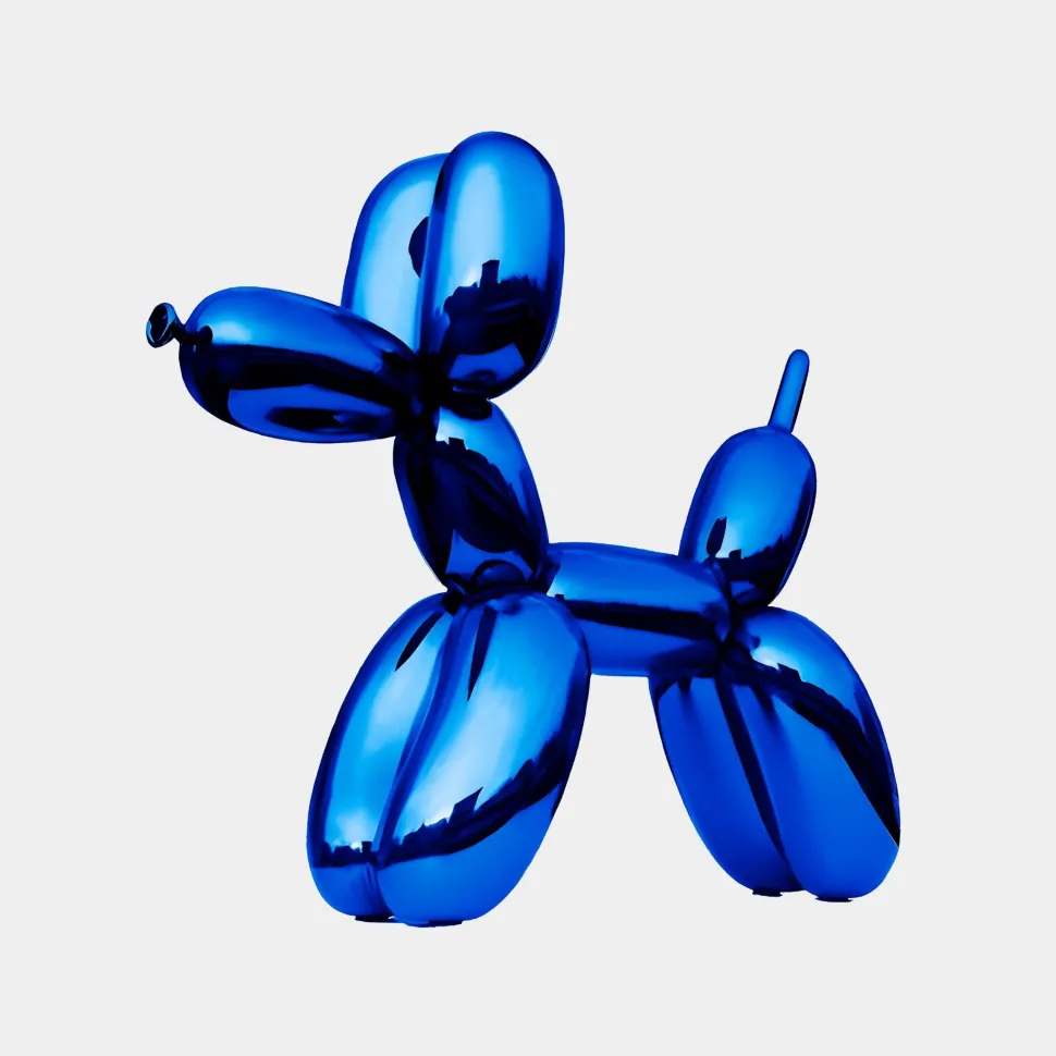 Balloon Dog 80cm Ocean Blue Metal Garden Sculpture