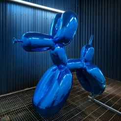 Balloon Dog 100cm Ocean Blue Fibreglass Indoor Sculpture