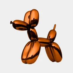 Balloon Dog 80cm Orange Metal Garden Sculpture