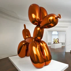 Balloon Dog 200cm Orange Metal Garden Sculpture