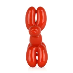 Balloon Dog 27cm Orange Resin Indoor Sculpture