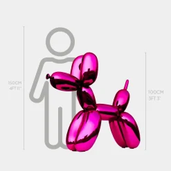 Balloon Dog 100cm Pink Fibreglass Indoor Sculpture