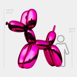 Balloon Dog 240cm Pink Fibreglass Indoor Sculpture