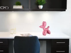 Balloon Dog 27cm Pink Resin Indoor Sculpture