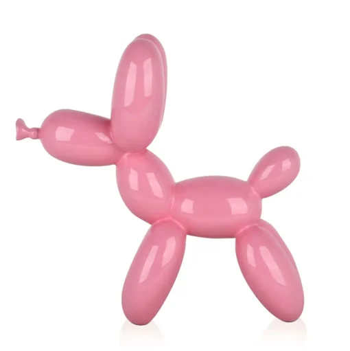 Balloon Dog 27cm Pink Resin Indoor Sculpture