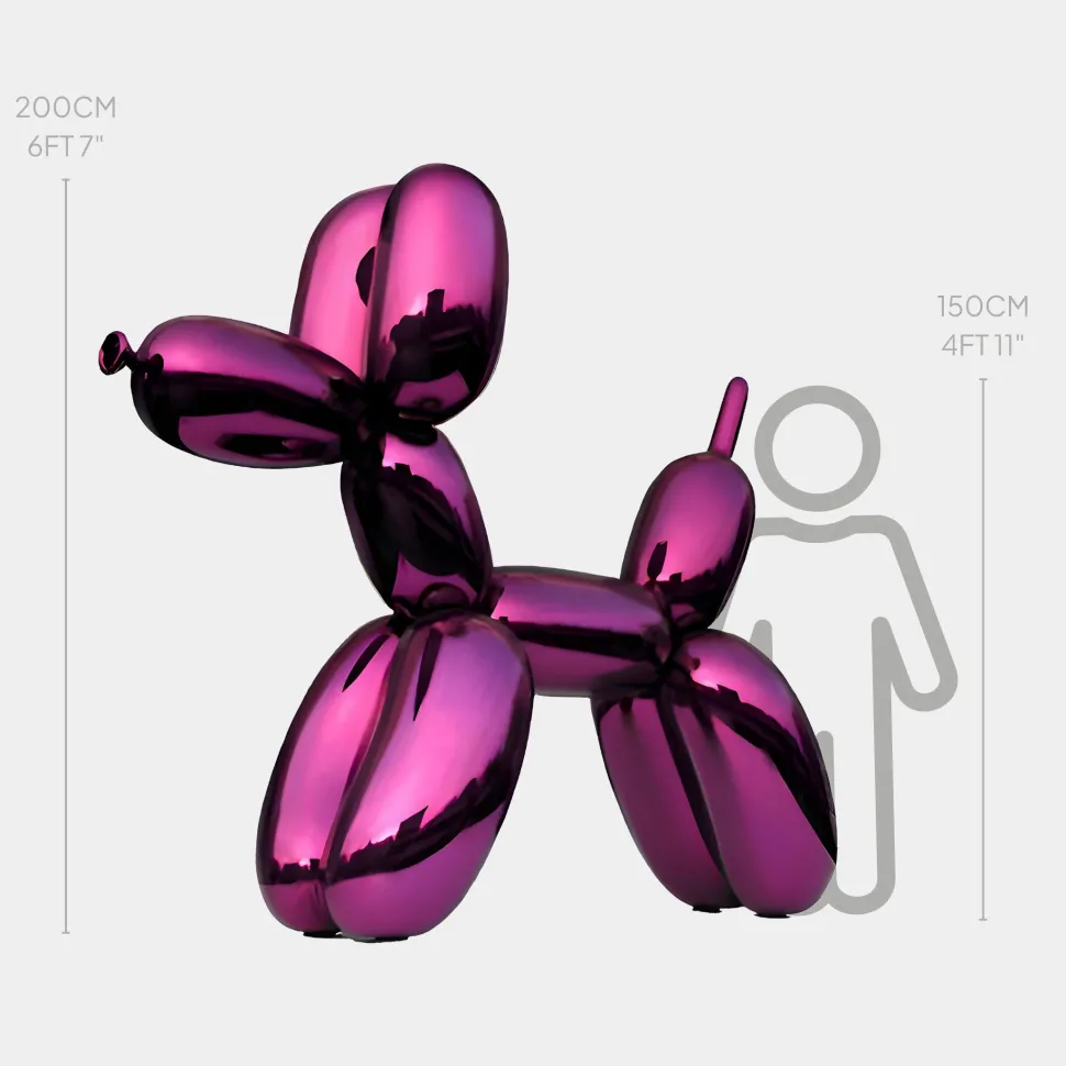 Balloon Dog 200cm Purple Fibreglass Indoor Sculpture