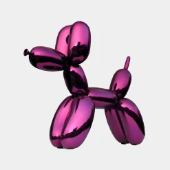 Balloon Dog 80cm Purple Metal Garden Sculpture