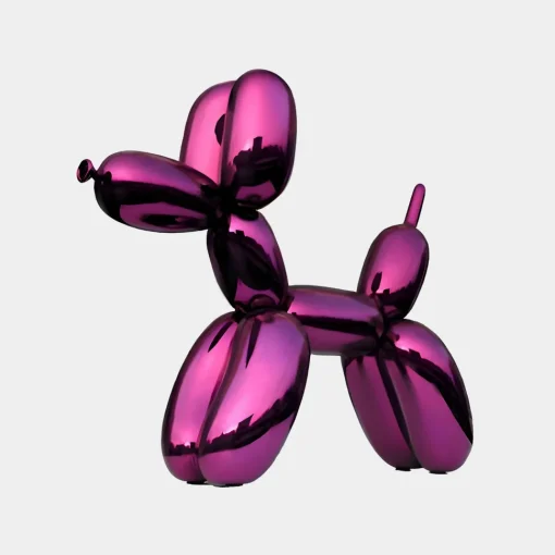 Balloon Dog 80cm Purple Metal Garden Sculpture