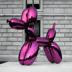 Balloon Dog 130cm Purple Metal Garden Sculpture