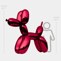 Balloon Dog 200cm Red Fibreglass Indoor Sculpture