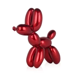 Balloon Dog 27cm Red Resin Indoor Sculpture