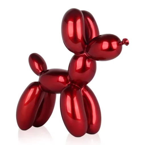 Balloon Dog 46cm Red Resin Indoor Sculpture