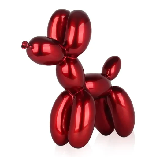 Balloon Dog 46cm Red Resin Indoor Sculpture
