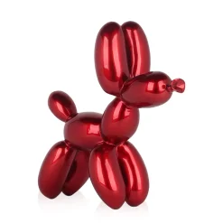 Balloon Dog 27cm Red Resin Indoor Sculpture