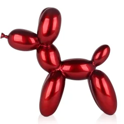 Balloon Dog 46cm Red Resin Indoor Sculpture